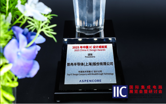 普冉半導(dǎo)體斬獲IIC 2025年度技術(shù)突破獎(jiǎng)！用芯定義未來(圖1)